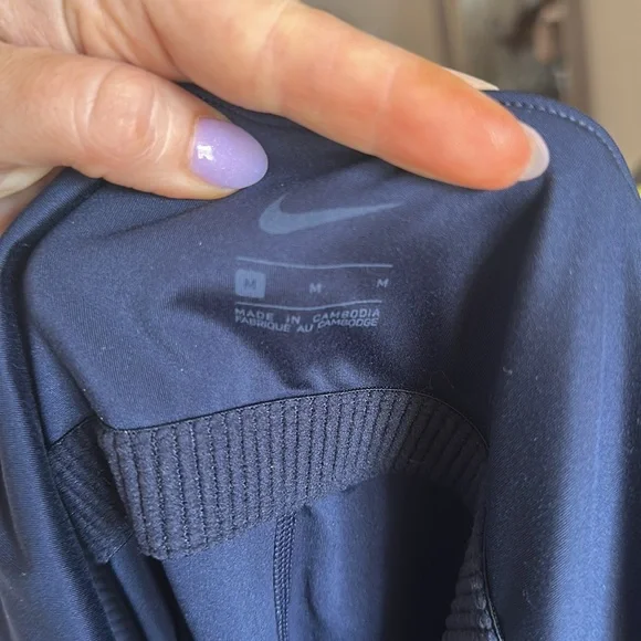 Nike Bliss Luxe Training Dress Navy Dress with Black Check‎ size Medium - Picture 7 of 7